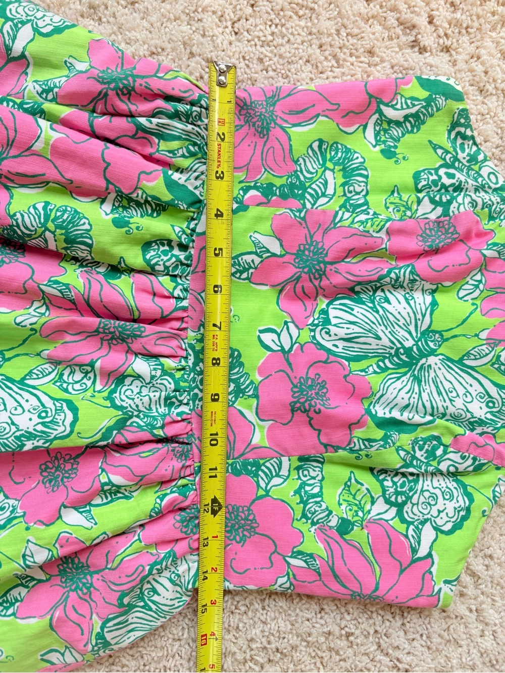 RARE Lilly Pulitzer Lottie Strapless Dress 🌸 Bloomin’ Cocoonin’ 💚 Sz 6 31” B 29 - Picture 11 of 12